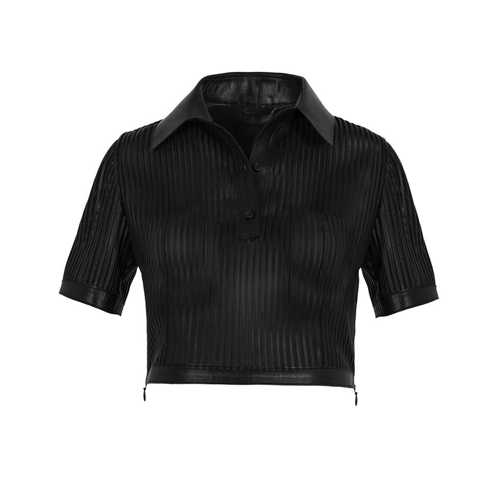K14443 | Leather Mini Polo T-Shirt