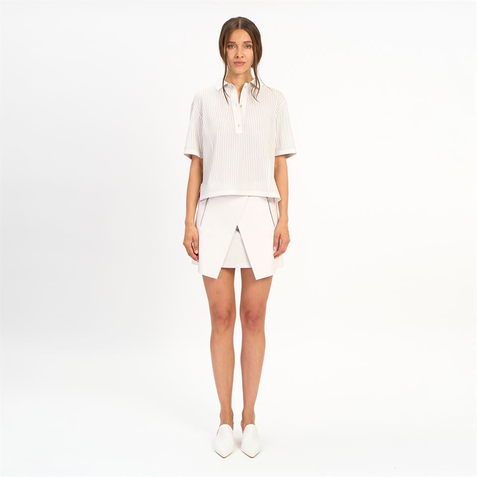 K14443 | Leather Polo T-Shirt
