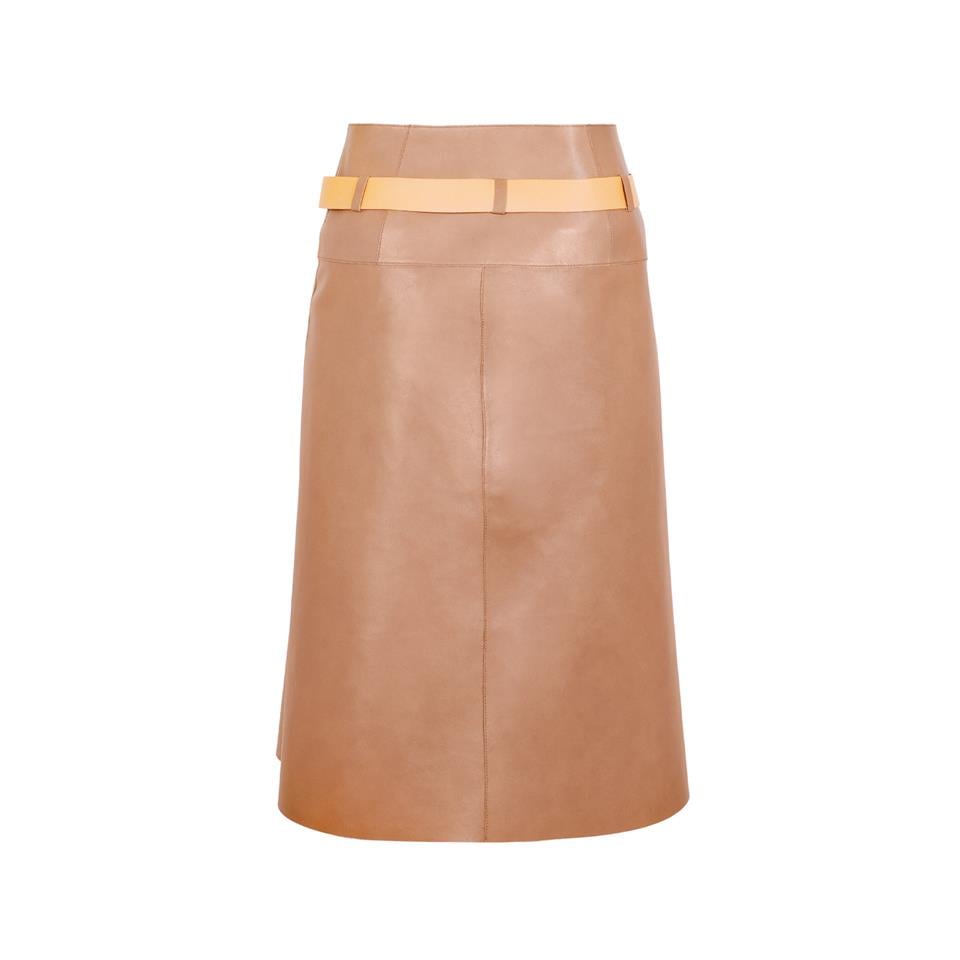 K14444 | LEATHER REVERSIBLE PORTAFOGLIO SKIRT