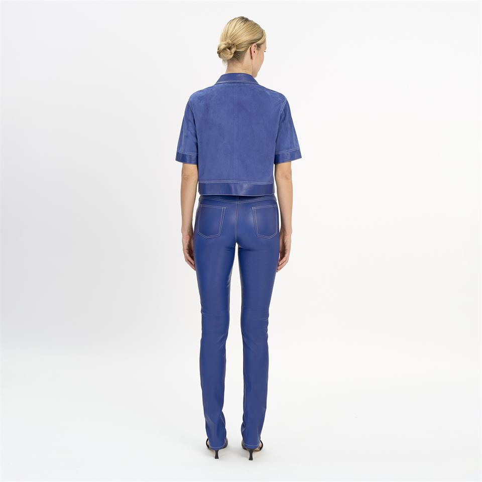 K14451 | LEATHER BOXY SHIRT