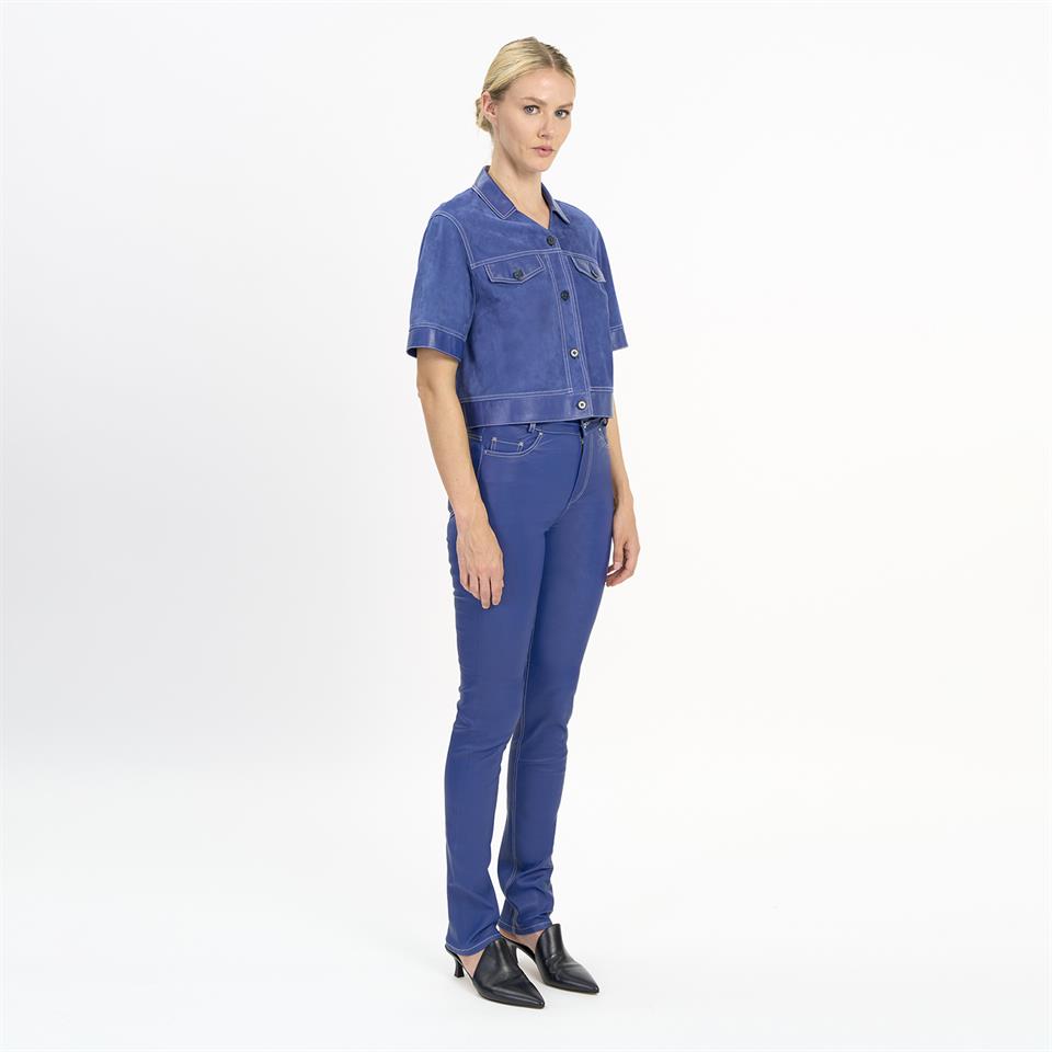 K14451 | LEATHER BOXY SHIRT
