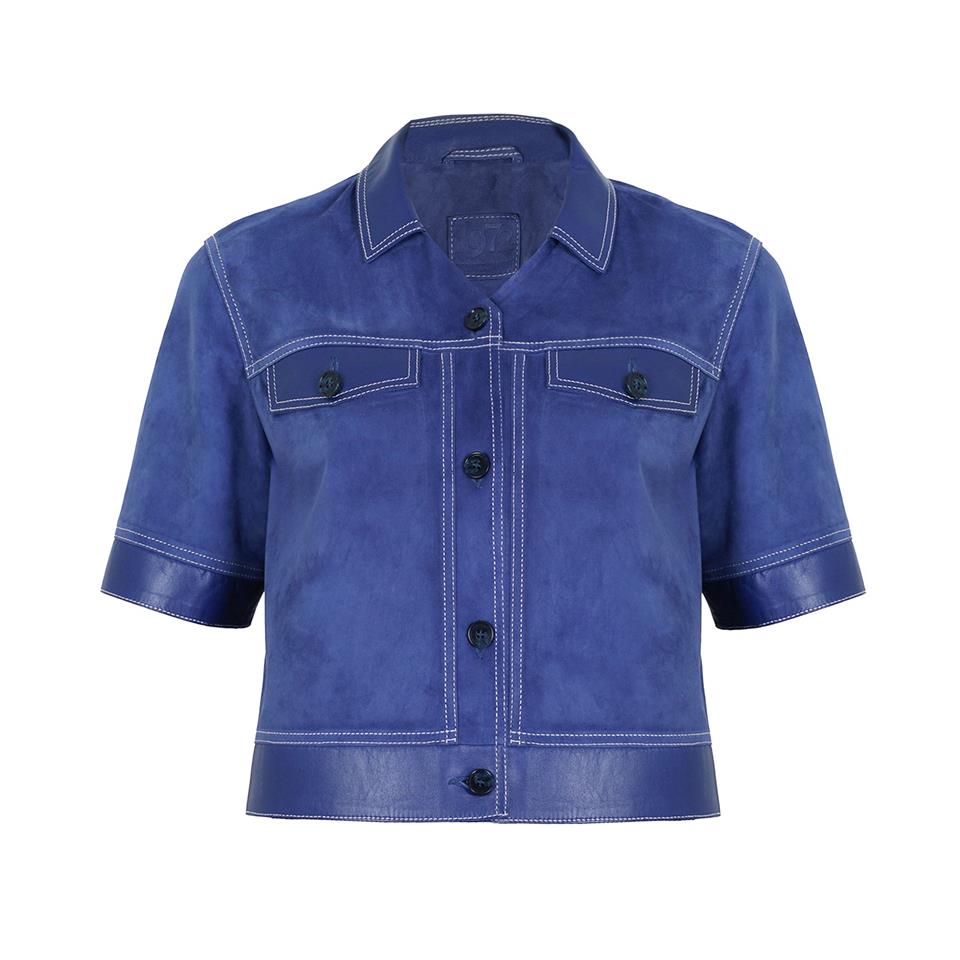 K14451 | LEATHER BOXY SHIRT