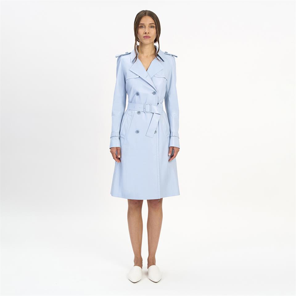 K14454 | Leather Trench Coat