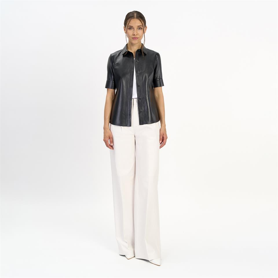 K14457 | Leather Classic Short Sleeve Shirt