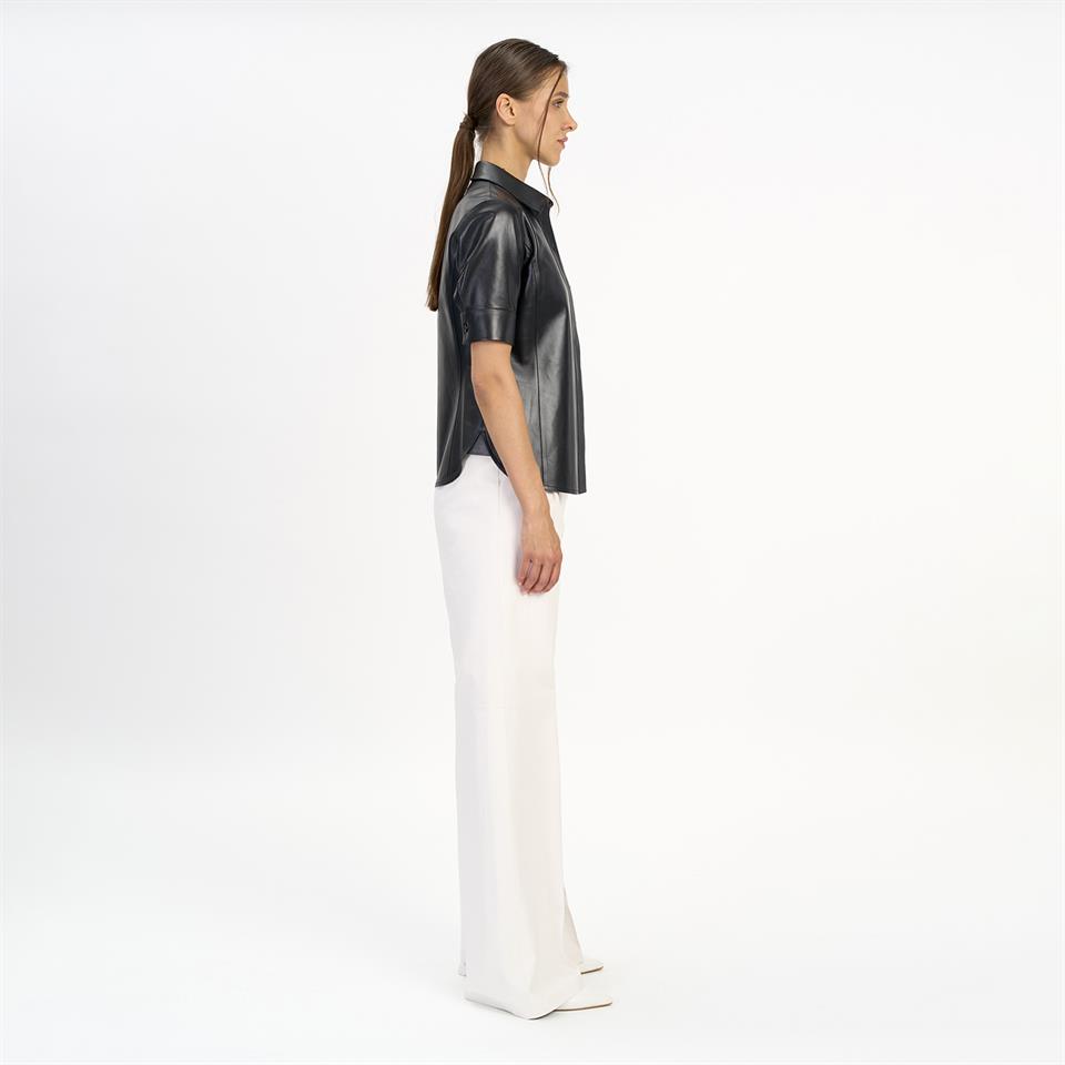 K14457 | Leather Classic Short Sleeve Shirt