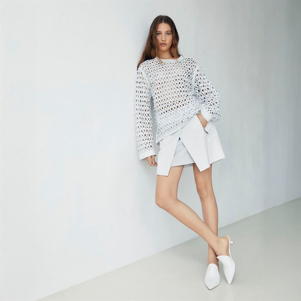 K14461 | LEATHER MINI PORTAFOGLIO SKIRT