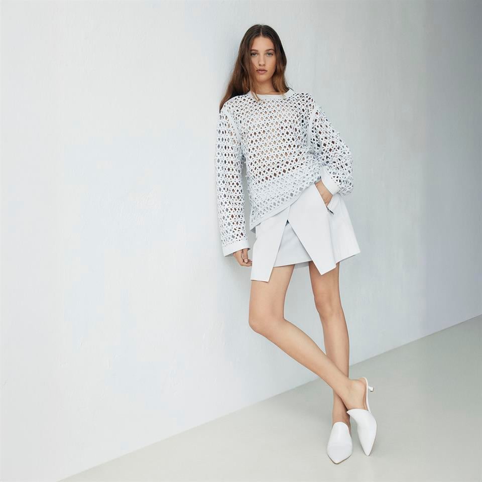 K14462 | Leather Over Sweatshirt