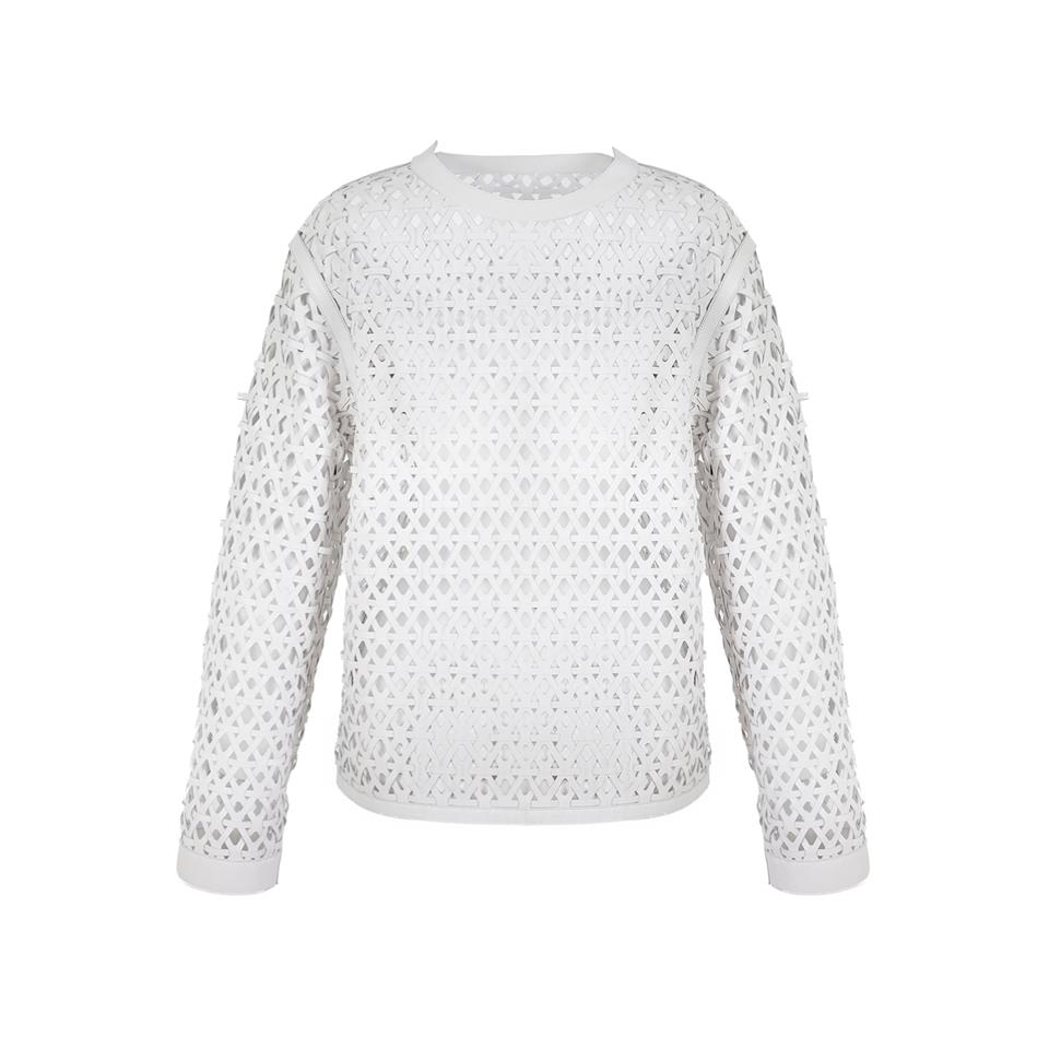 K14462 | Leather Over Sweatshirt