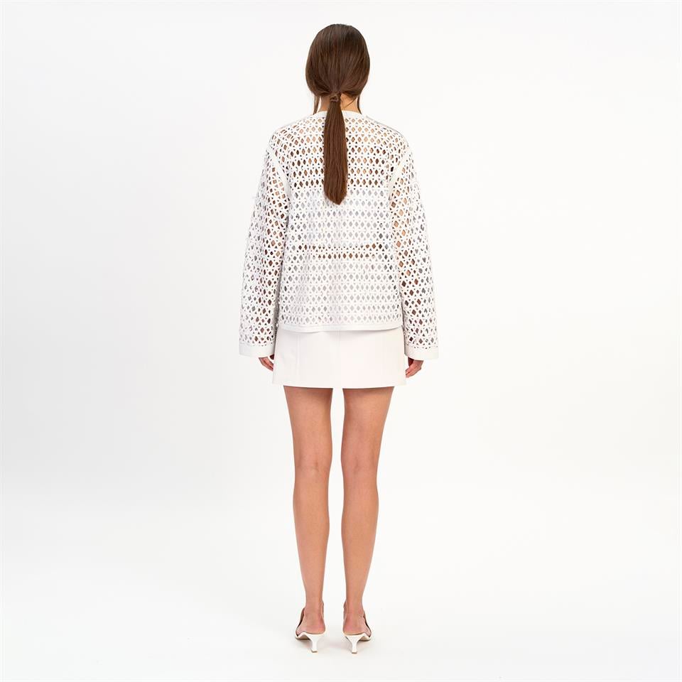 K14462 | Leather Over Sweatshirt