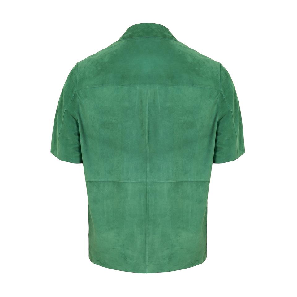 K14478 | Suede Zip Polo Shirt