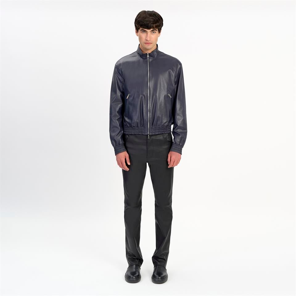 K14482 | REVERSIBLE LEATHER BOMBER JACKET