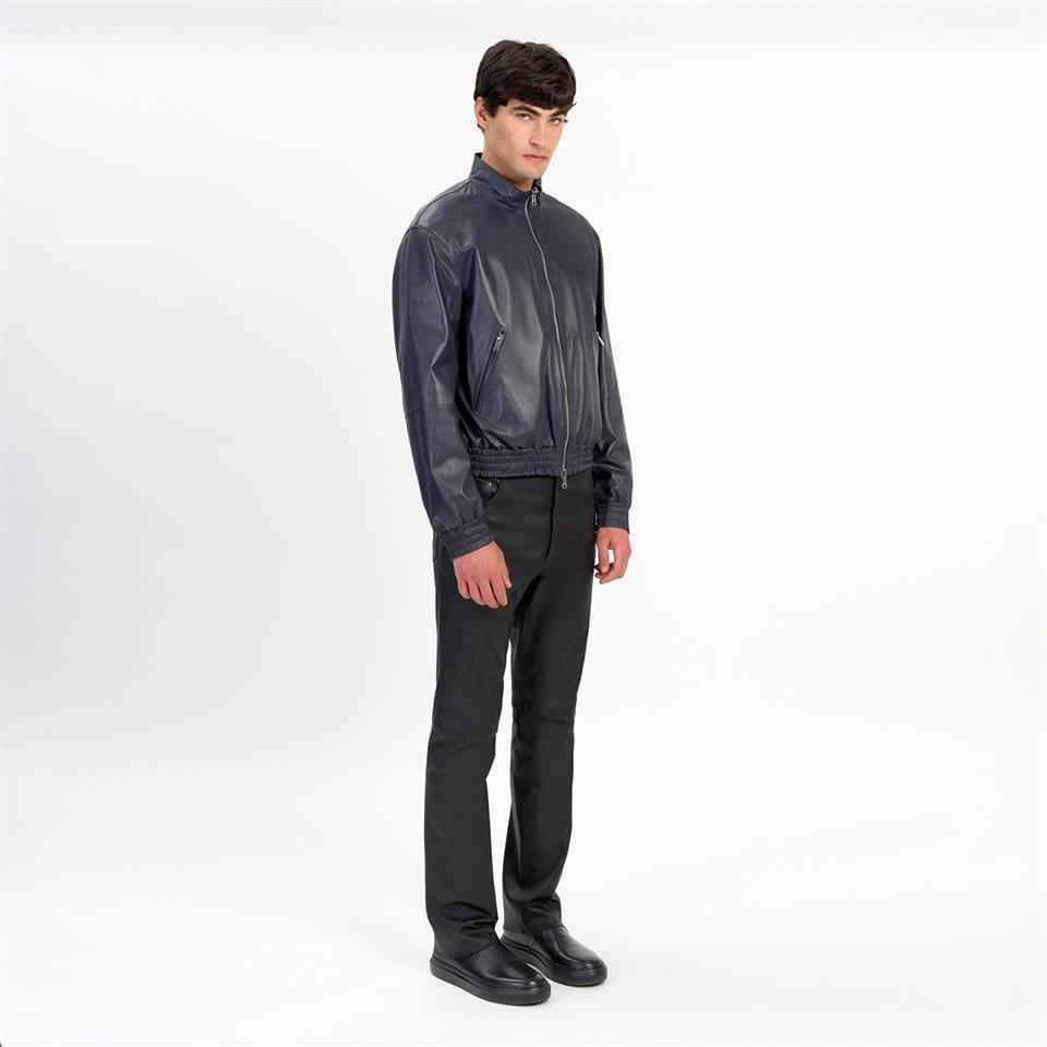 K14482 | REVERSIBLE LEATHER BOMBER JACKET