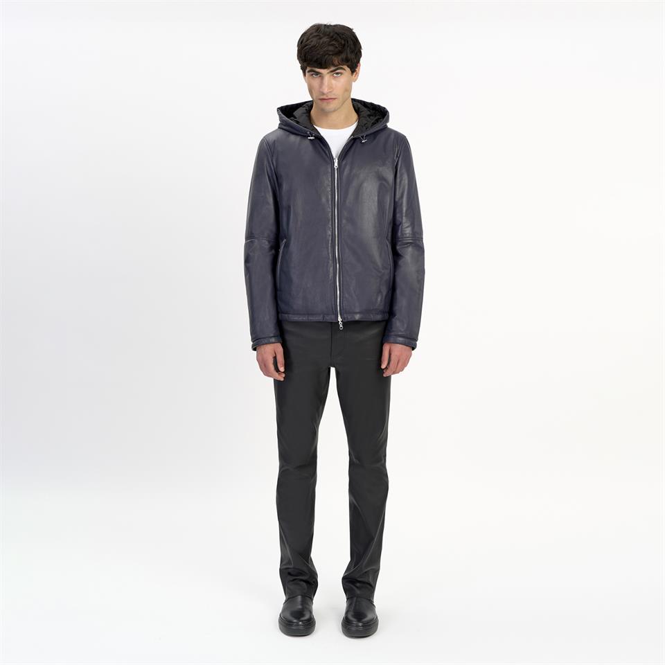 K14493 | REVERSIBLE LEATHER PUFFER JACKET