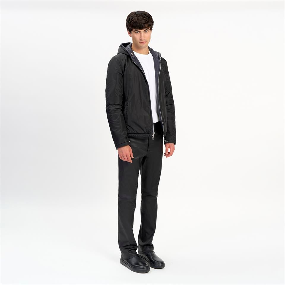 K14493 | REVERSIBLE LEATHER PUFFER JACKET
