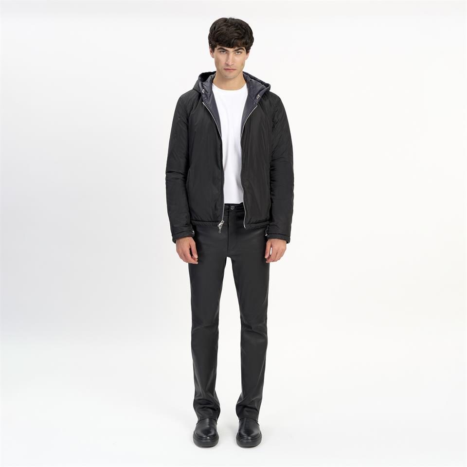 K14493 | REVERSIBLE LEATHER PUFFER JACKET
