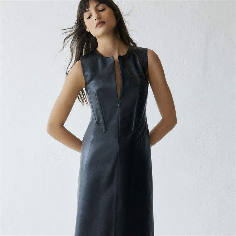 K14509 | Leather Soft Corset Dress