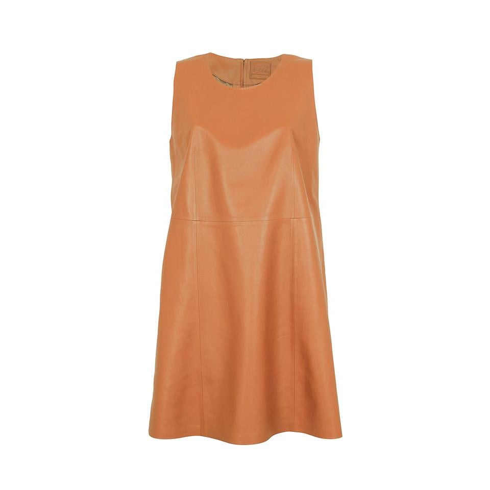 K14510 | Leather Mini A-Line Dress
