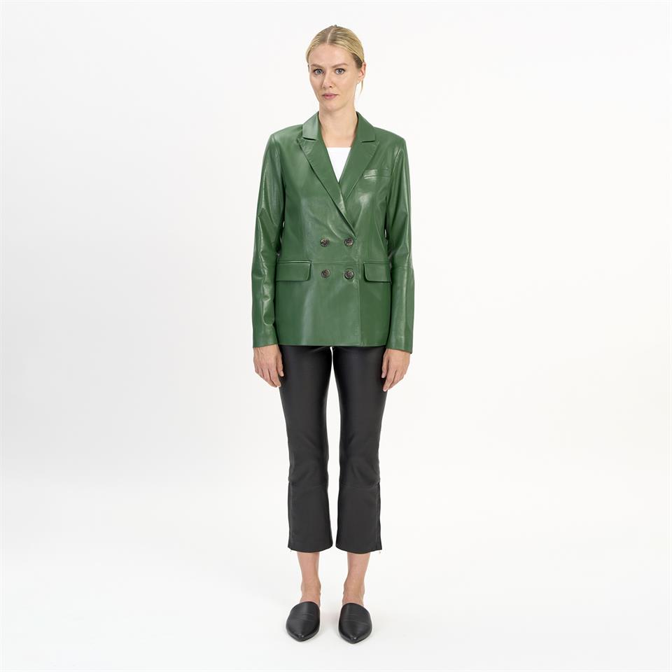 K14519 | Leather Blazer Jacket
