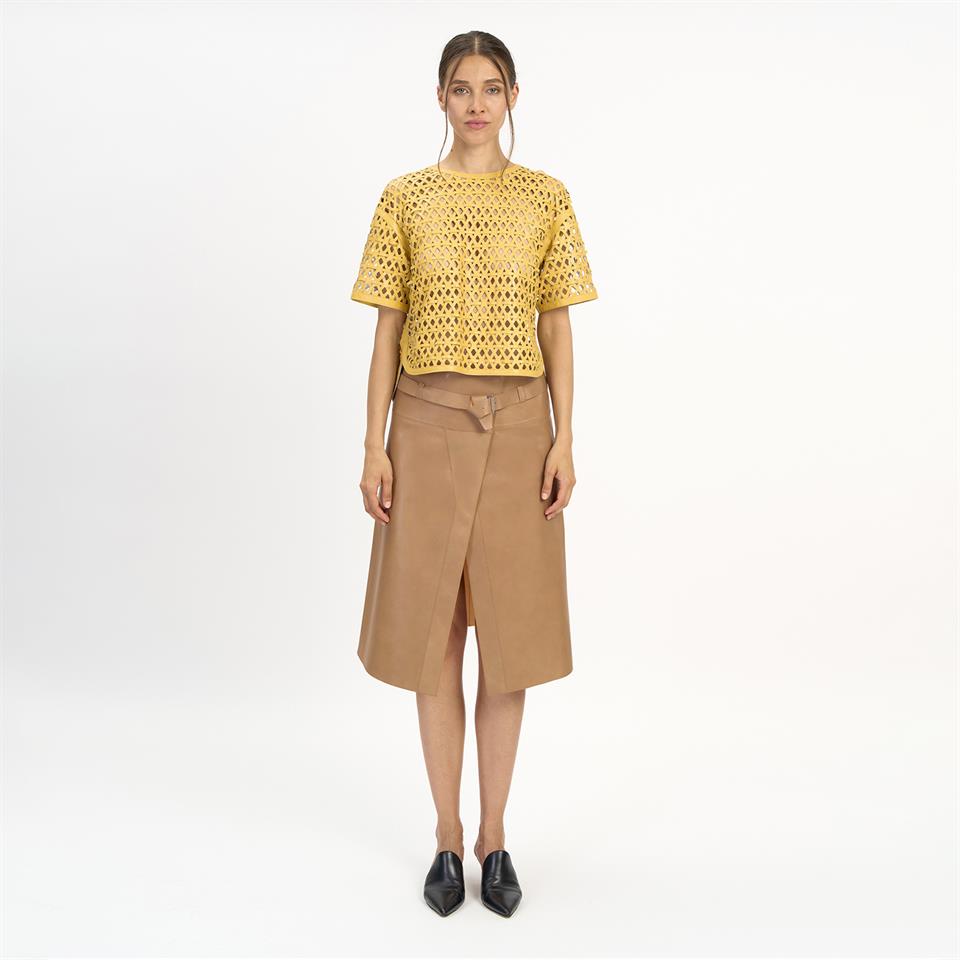 K14521 | Leather Over T-Shirt