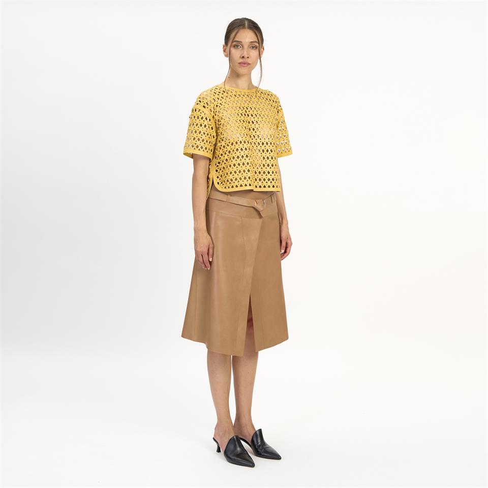 K14521 | Leather Over T-Shirt