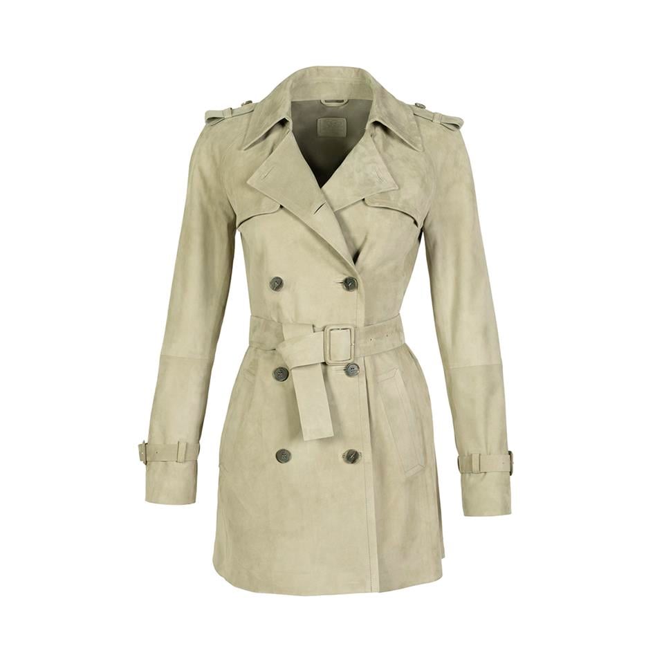 K14524 | Leather Caban Trench Coat