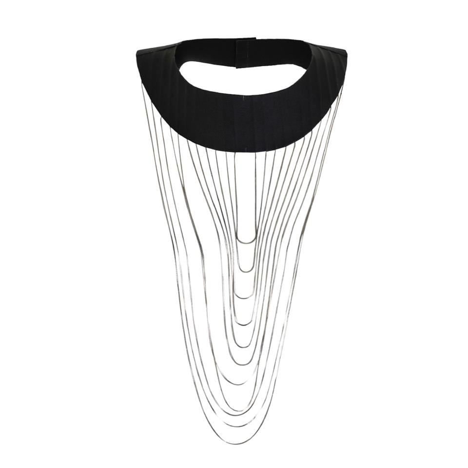 K14529 | LEATHER CHAIN NECKLACE