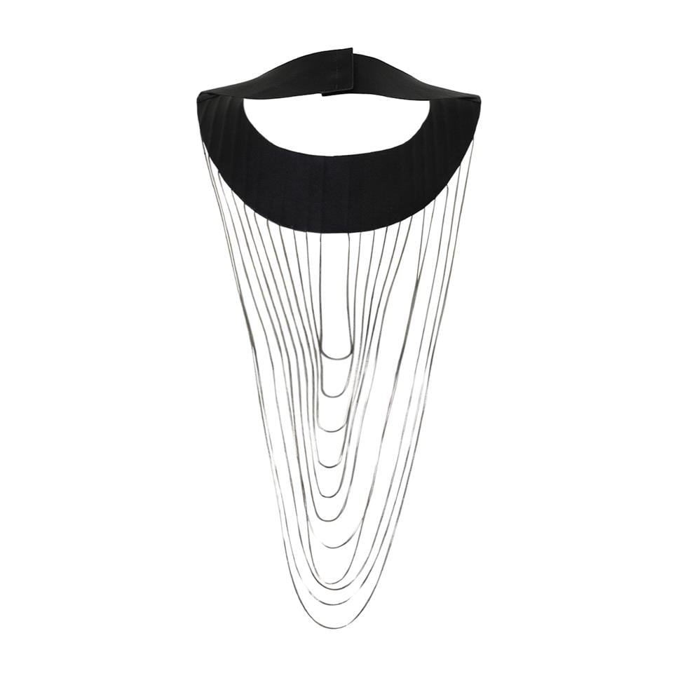 K14529 | LEATHER CHAIN NECKLACE