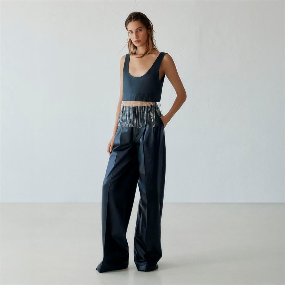 K14530 | Leather Chain Top