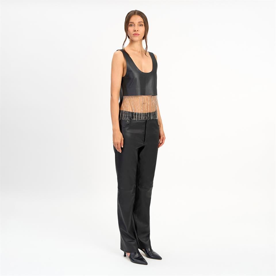 K14530 | Leather Chain Top