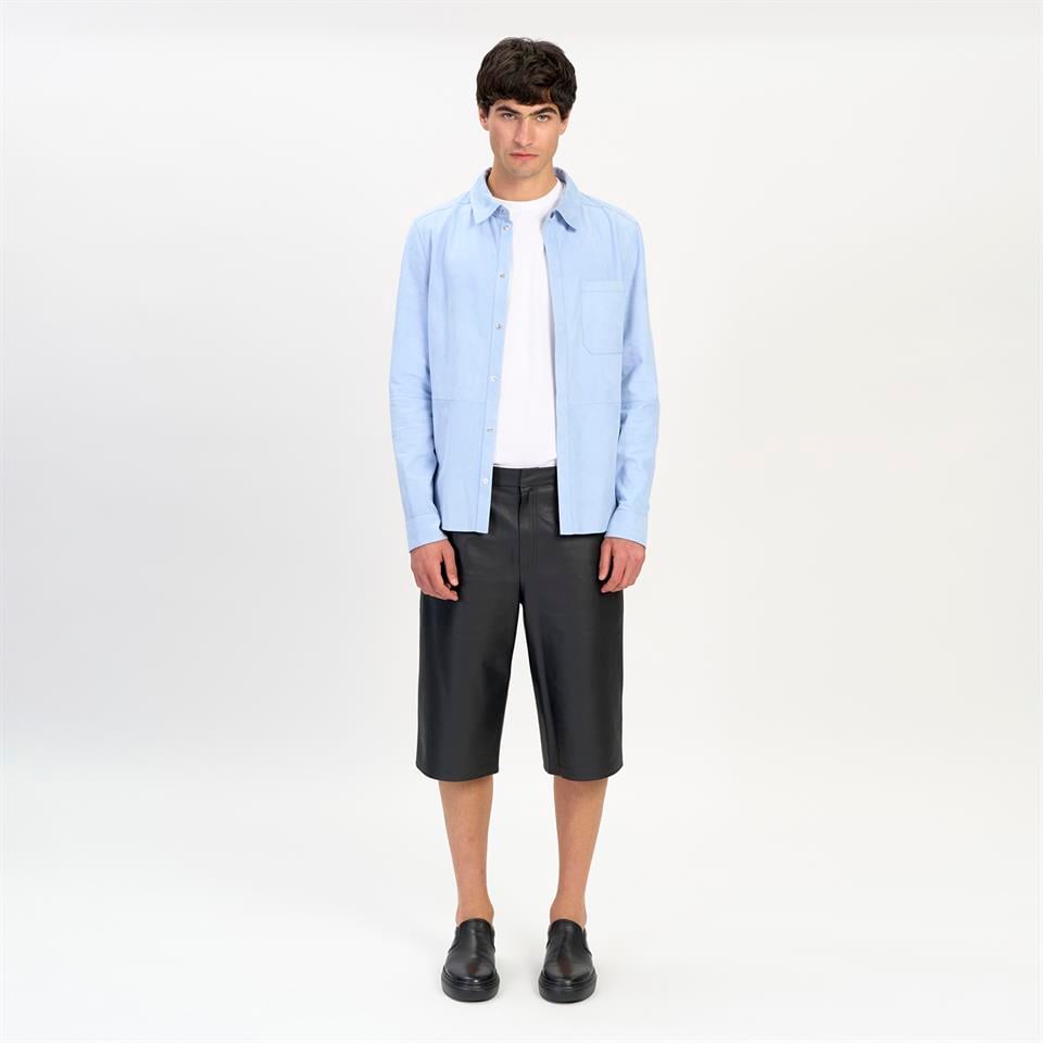 K14532 | Leather Patch Pocket Shirt