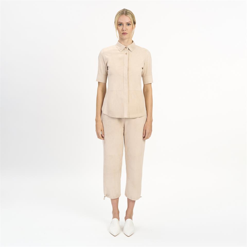 K14537 | Leather Classic Short Sleeve Shirt
