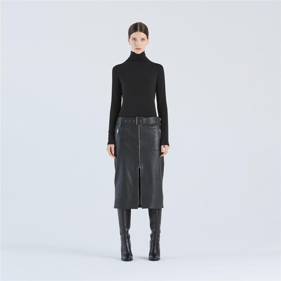 K14706 | Leather Biker Skirt