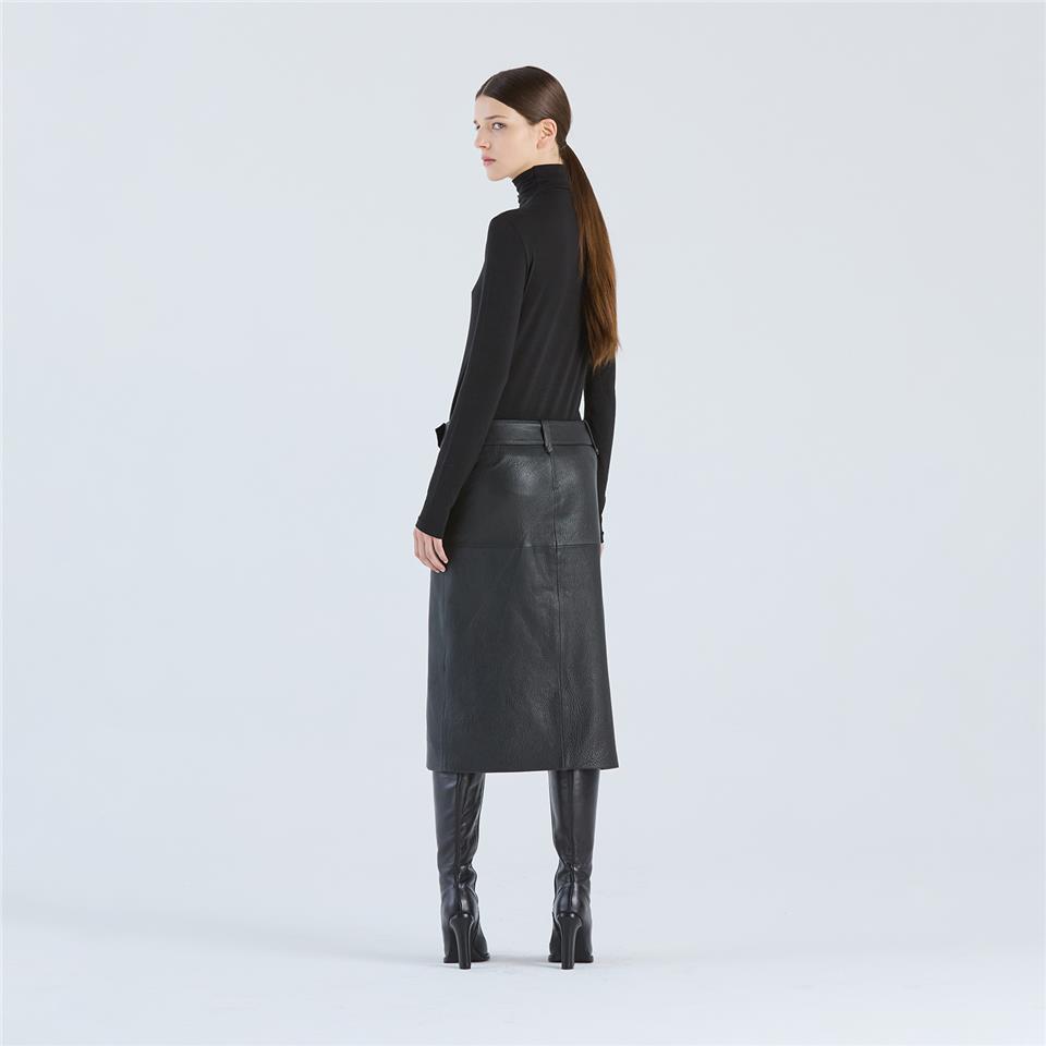 K14706 | Leather Biker Skirt