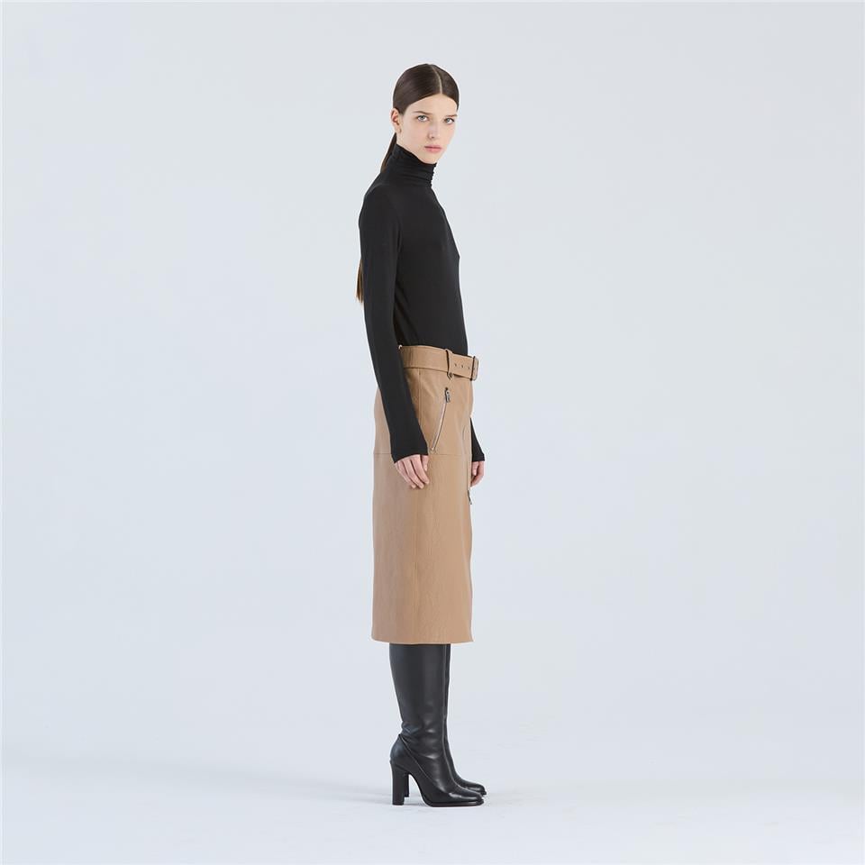 K14706 | Leather Biker Skirt