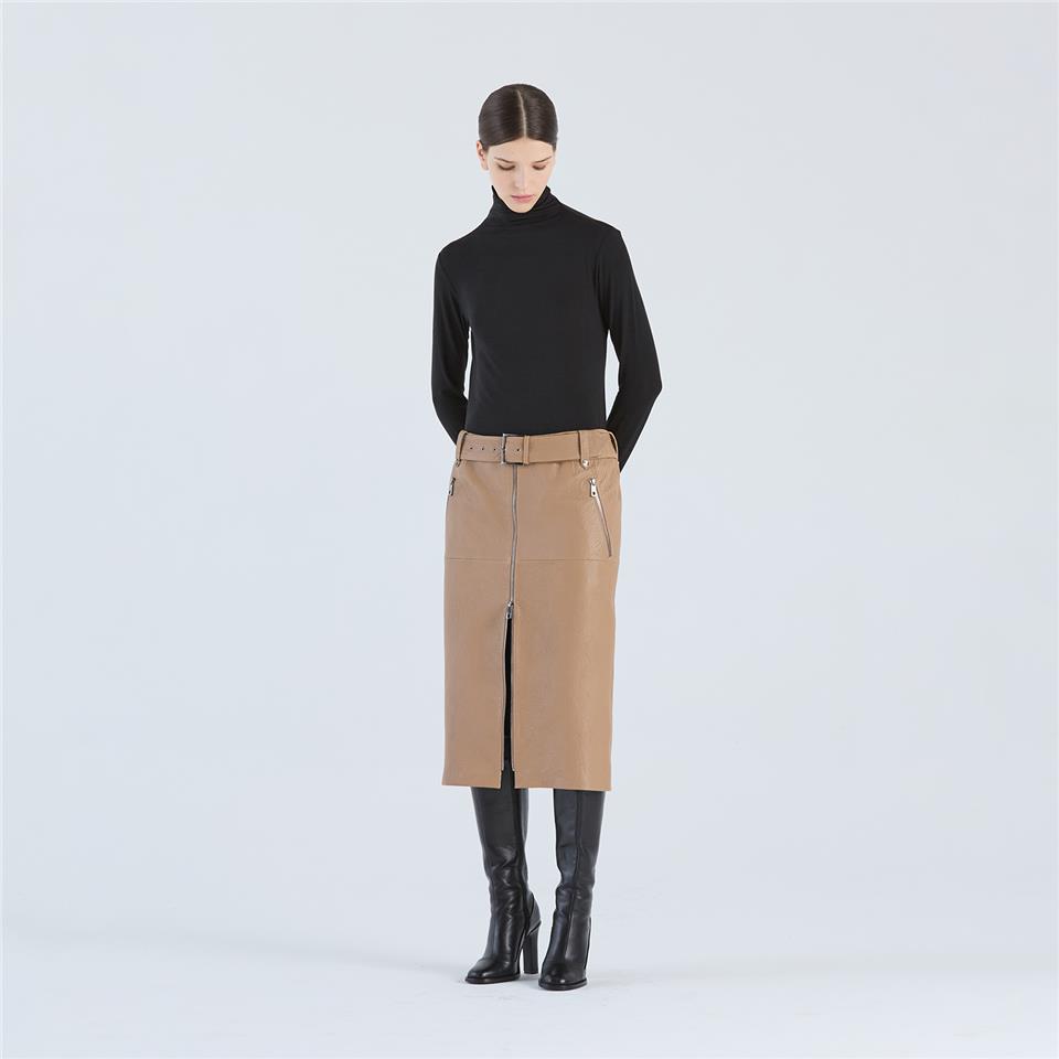 K14706 | Leather Biker Skirt