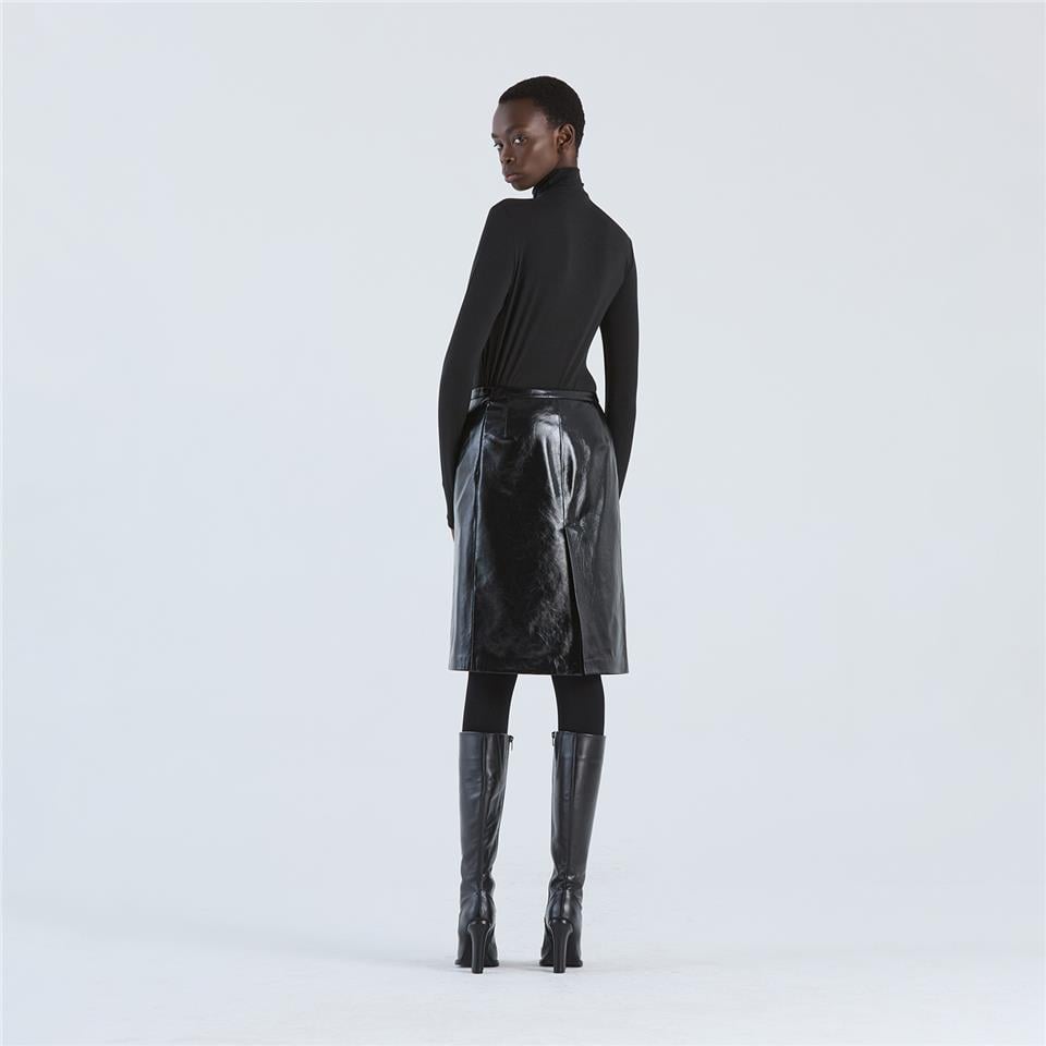 K14768 | Leather 4-Panel Skirt
