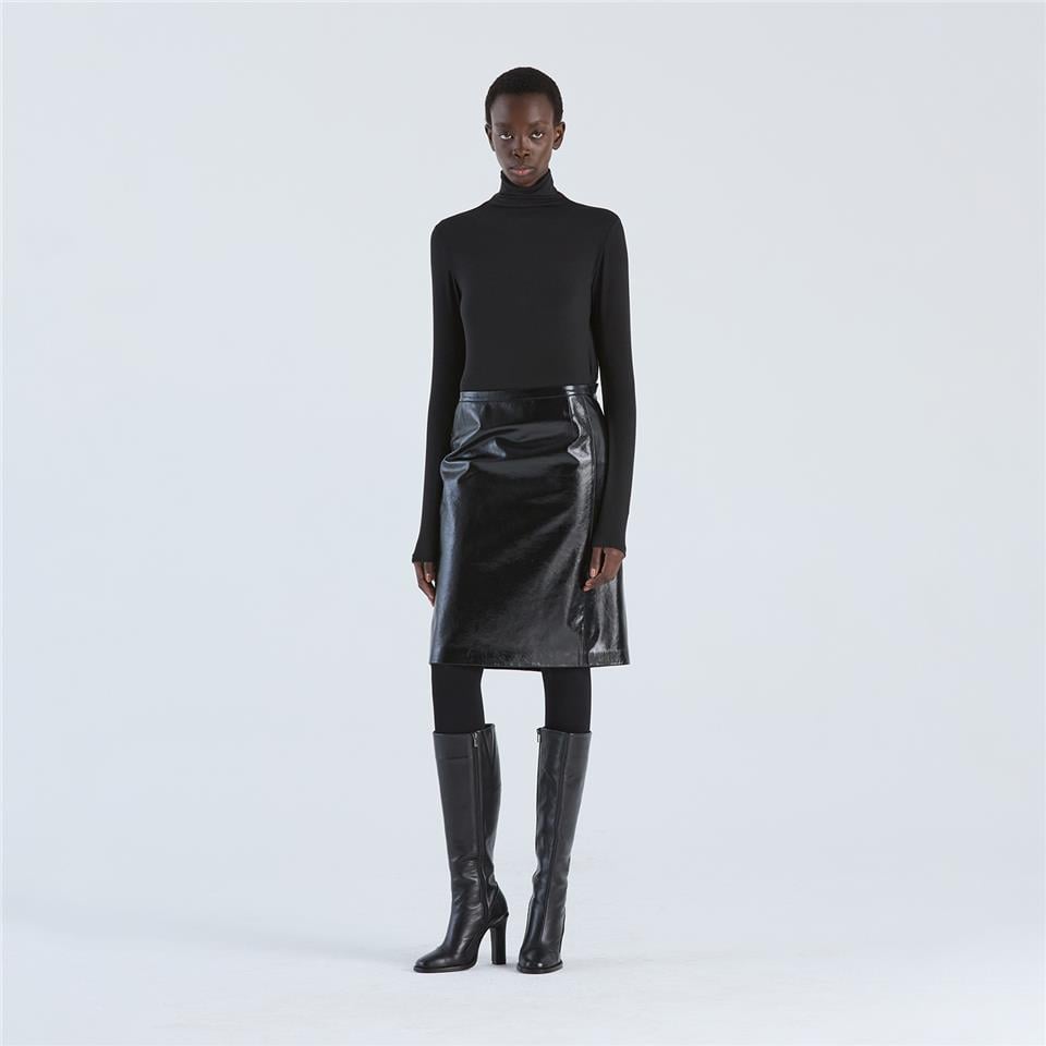 K14768 | Leather 4-Panel Skirt