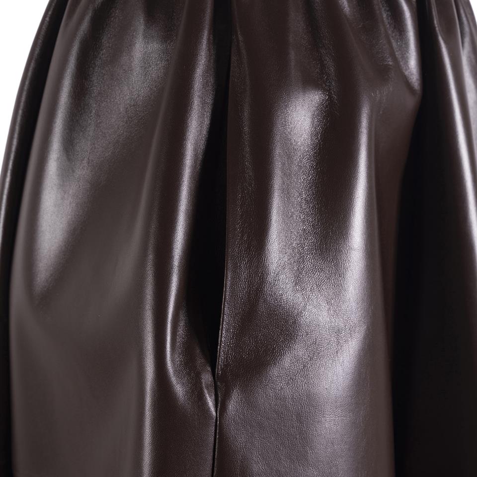 K14843 | Leather Full Skirt with Elastic