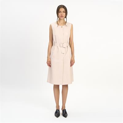 K14408 | Leather Detachable Over Trench Coat