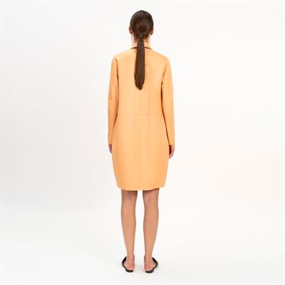 K14410 | LEATHER EGG-SHAPED REVERSIBLE COAT