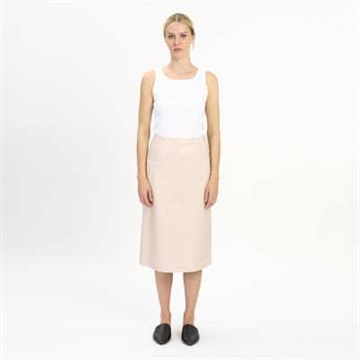 K14416 | Leather Bell-Shaped Skirt