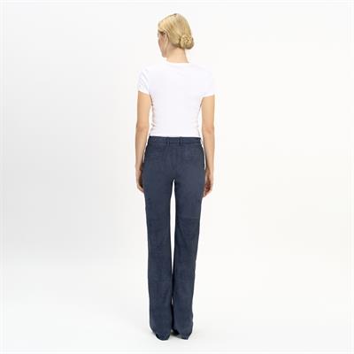 K14428 | Leather Trapese Leg Pants