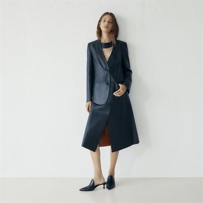 K14437 | Leather Blazer Jacket