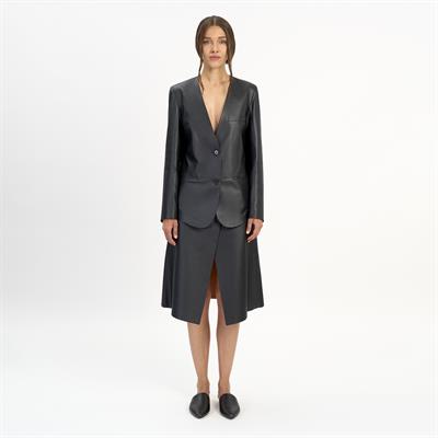 K14437 | Leather Blazer Jacket