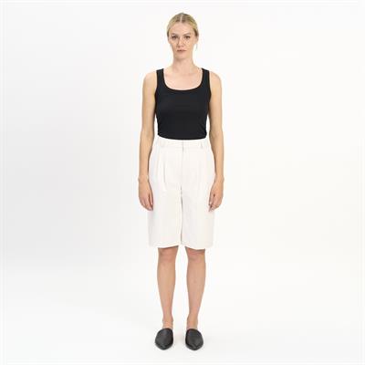 K14439 | Leather Wide Leg Bermuda