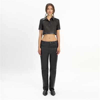 K14443 | Leather Mini Polo T-Shirt