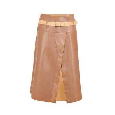 K14444 | LEATHER REVERSIBLE PORTAFOGLIO SKIRT