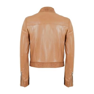 K14453 | LEATHER SHIRT COLLAR JACKET