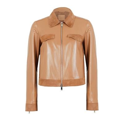 K14453 | LEATHER SHIRT COLLAR JACKET