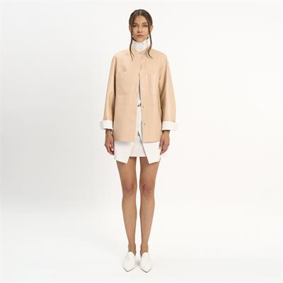 K14455 | LEATHER REVERSIBLE SHIRT JACKET